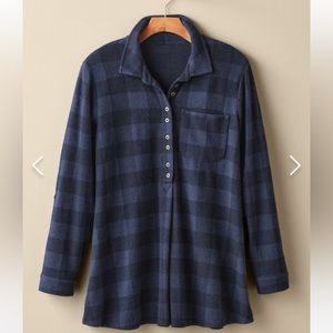 Soft Surrounding Mad About Plaid Tunic Sz M